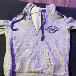 Gray half zip up hoodie